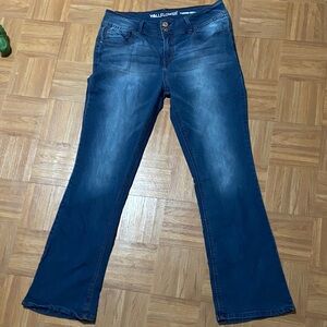 Wallflower Women's Dark Blue Flare Jeans